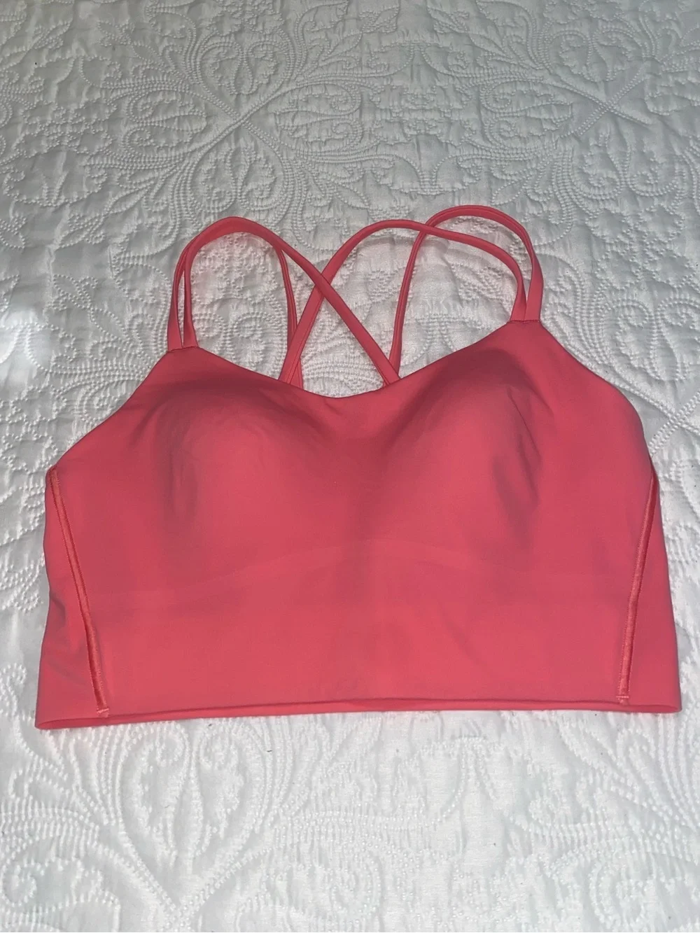 lululemon athletica Like a Cloud Longline Sakura Sports Bra in Sakura Pink